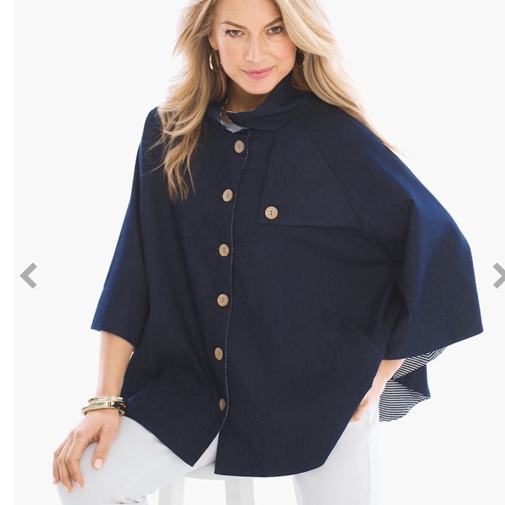 Denim cape
